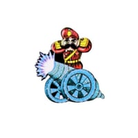 تابلوهات بشكل مدفع رمضان باللون الأزرق