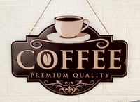 تعليقة جدارية (كوفي بريميم كواليتي) للديكور - لون...