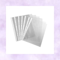 ملف بلاستيك شفاف مخرم 50حبة