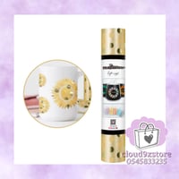 فينيل أسطح لامع منقط ذهبي Teckwrap