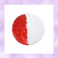 قماش ترتر لاصق دائرة احمر