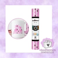 فينيل أسطح لامع منقط ورديTeckwrap