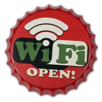 لوحة ديكور غطاء قارورة دائري wifi