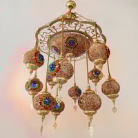 نجفة تركي موزاييك احمر 12 + 1