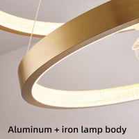 نجفة ليد ازهار زجاج ذهبي 80 سم مع ريموت اضاءة