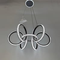 نجفة ليد مودرن ذهبي حلقات مع ريموت