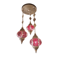 نجفة تركي موزاييك احمر