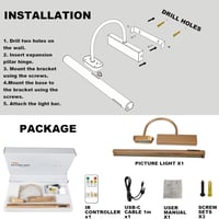 جداري ليد يعمل على البطارية اسود