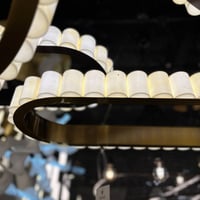 نجفة اكريليك مرخم ذهبي 120 سم مع ريموت تحكم