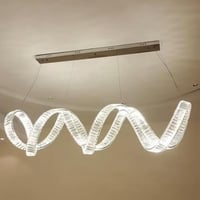 نجفة كريستال شكل لولبي