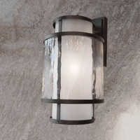 فانوس جداري اسود اسطواني 40 سم