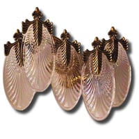 ابليك جداري زجاجي بتاج ملكي