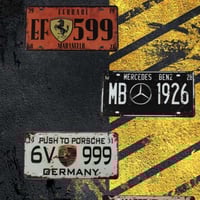 لوحة ديكور معدنية PORSCHE - 999