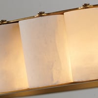 نجفة ليد اسود خاتمين رخام مع ريموت