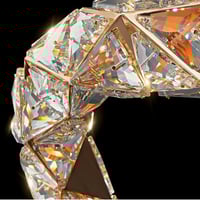 نجفة كريستال ذهبي حلقتين