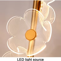 نجفة ورود اكريليك ذهبية خماسية