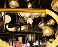 نجفة اشرطة ليد ذهبي 135 سم