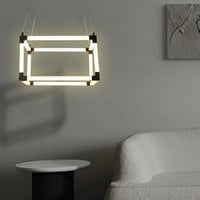 نجفة ليد مودرن شفاف كيوب