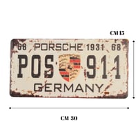 لوحة ديكور معدنية PORSCHE - 911