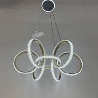 نجفة ليد مودرن ذهبي حلقات مع ريموت