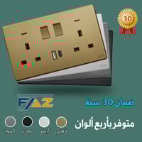 FAZ فيش ثنائي مع مفتاح و مدخل USB و TYPE-C مقاس 7...