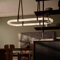 نجفة مودرن رخام بيضاوي