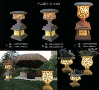 حوض زرع مضيئ رخام خارجي / داخلي