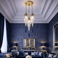 نجفة تركي نحاس 3 لمبات