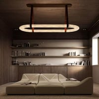 نجفة مودرن رخام بيضاوي