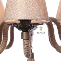 نجفة مع طربوش خيش طراز تركي 3 لمبات