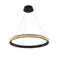 نجفة ليد مودرن اسود 80 / 60 سم