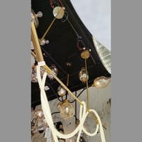 نجفة اشرطة ليد ذهبي 120 سم