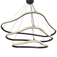 نجفة ليد مودرن اسود ثلاث حلقات