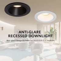 فريم سبوت لايت اسود 14 سم