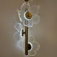 جداري ليد اكريليك وردة ذهبي