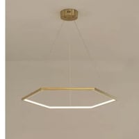 نجف مودرن ذهبي مسدس الماس 60 سم