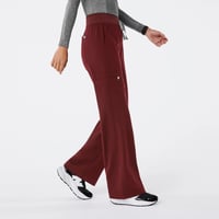 Figs, Burgundy Isabel Wide Leg Pants