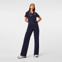Figs, Navy Isabel Wide Leg Pants