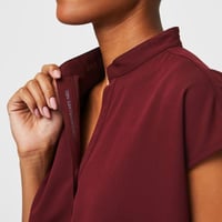 Figs, Burgundy Rafeala Top