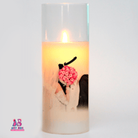 شمعة بلهب متأرجح يشبه اللهب الحقيقي بأضاءة led