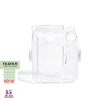 غلاف كاميرا شفاف مع حزام زهري