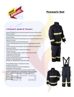 بدلة دفاع مدني طقم كامل مع محتوياتها