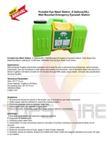 محطة غسيل عيون محمولة 9GAL / 35L