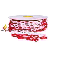 سلسلة بلاستيك احمر ابيض 6 مم