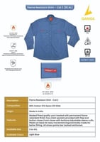 قميص ازرق + بنطلون مقاوم للهب cal 8 ماركة جاريوكس...