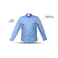 قميص ازرق + بنطال - ملابس مقاومة للحريق وحماية من...