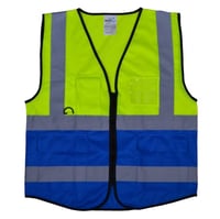 سترة سلامة اصفر ازرق مع عاكس - مهندسين