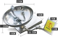 محطة غسيل العين للطوارئ مثبتة على طاولة