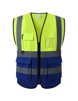 سترة سلامة اصفر ازرق مع عاكس - مهندسين