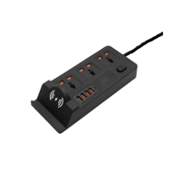 توصيلة ب 3 مقابس كهرباء شحن لاسلكي بطول 2 متر زكرت